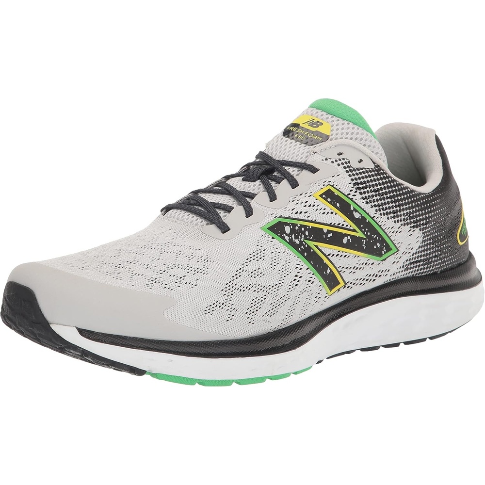 image:imageNew Balance Mens Fresh Foam V1 Slide SandalGreyBlackLemonade