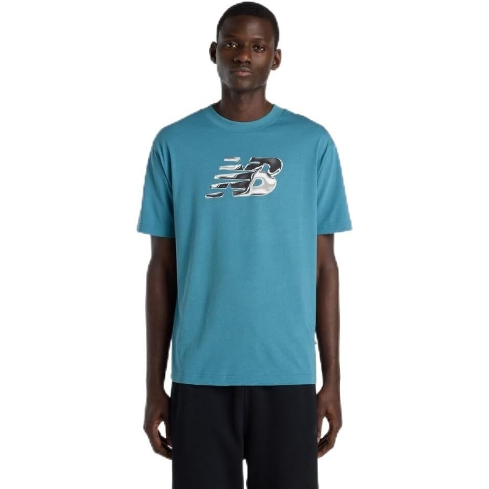 image:imageNew Balance Mens Graphic TShirtBig Teal  Future Tech Nb