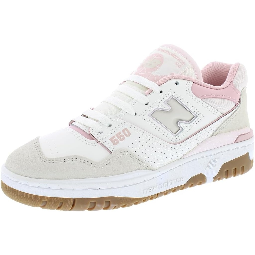 image:imageNew Balance Womens 550 SneakersWhite PinkCloudy Pink