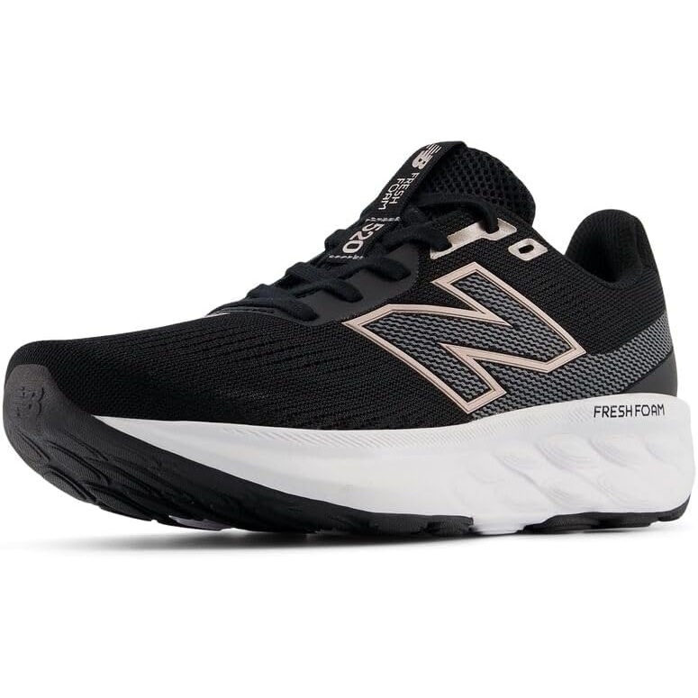 image:imageNew Balance Womens Fresh Foam 520 V9 Running ShoesBlackCastlerockMetallic Rose