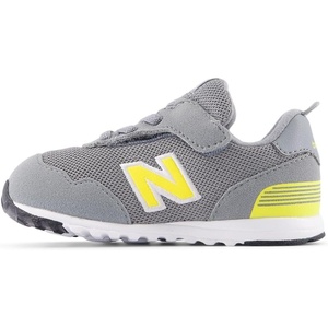 New Balance Baby-Boys 515 New-b Hook & Loop(Slate Grey/Punch Yellow)