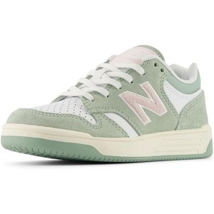 New Balance Kids 480 V1 Lace-up Sneaker(Nb 103 White/Stone Pink)