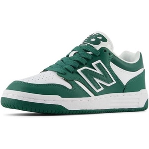 New Balance Kids 480 V1 Lace-up Sneaker(Team Forest Green/White)