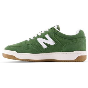 New Balance Kids 480 V1 Lace-up Sneaker(White/Dark Alpine Green)