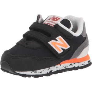 New Balance Kids’ 515 V1 Lace-up Sneaker(Black/Vibrant Orange)