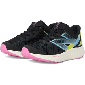 New Balance Kids Fresh Foam Arishi V4 Running Shoe (Little Kid)(Black/Real Pink/Chrome Blue)