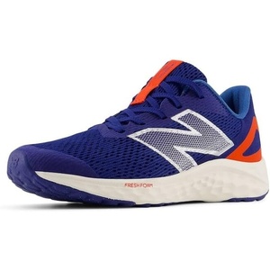 New Balance Kids Fresh Foam Arishi V4 Running Shoe (Little Kid)(Inkwell/Neo Flame/Silver Metallic)