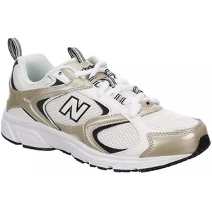 New Balance Men’s 408 V1 Sneakers(Sea Salt/White/Light Gold Metallic)