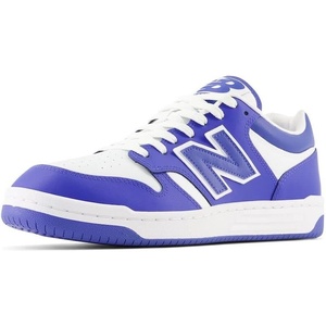 New Balance Men’s 480 V1 Sneakers(White/Marine Blue)