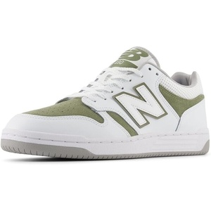 New Balance Men’s 480 V1 Sneakers(White/Olivine)