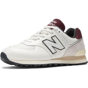 New Balance Men’s 574 Vulc Sneakers(White/Burgundy)