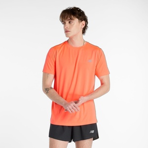 New Balance Men’s Sport Essentials Heathertech T-Shirt(Urgent Red)