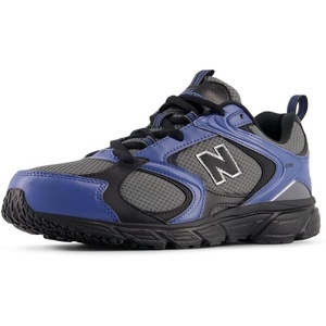 New Balance Unisex-Adult 408 Sneaker(Castlerock/Black/Magic Blue)