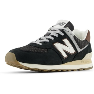 New Balance Unisex-Adult 574 Sneaker(Brown/Dark Silver Metallic)