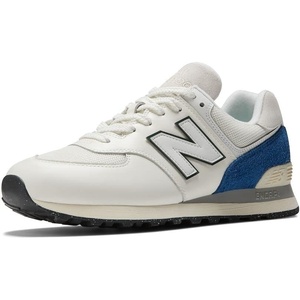 New Balance Unisex-Adult 574 V2(White/Royal Blue)