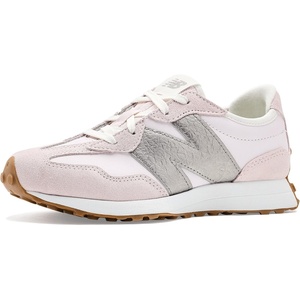 New Balance Unisex-Child 327 (Big Kid)(Pink Salt/Dark Silver Metallic)