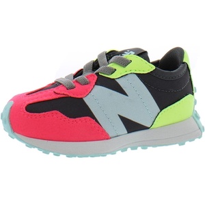 New Balance Unisex-Child 327 (Little Kid)(Black/Neon Green/Pink/Light Blue-multi-colored)