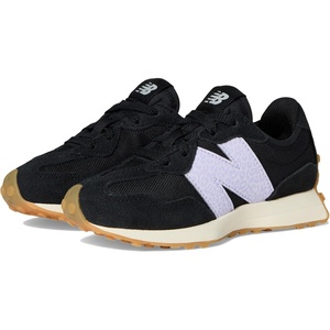 New Balance Unisex-Child 327 (Little Kid)(Bright Lavender/Black)