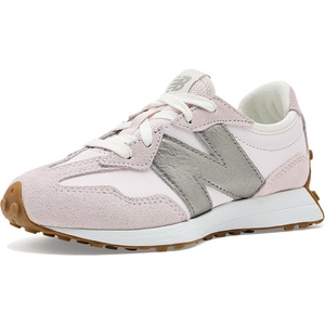 New Balance Unisex-Child 327 (Little Kid)(Pink Salt/Dark Silver Metallic)