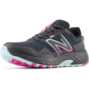 New Balance Women’s 410v8 Trail Running Shoes(Black/Bright Cyan/Hi-pink)
