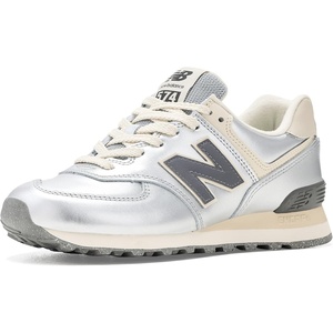 New Balance Women’s 574 Shoes(Metallic Silver/Artic Grey)