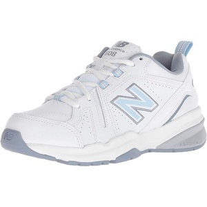 New Balance Women’s 608 V5 Casual Comfort Cross Trainer(White/Light Blue)