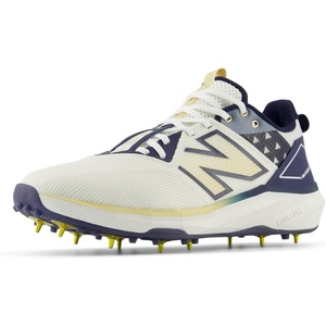 new balance Mens Cricket 10 Sneaker(White/Navy (115))