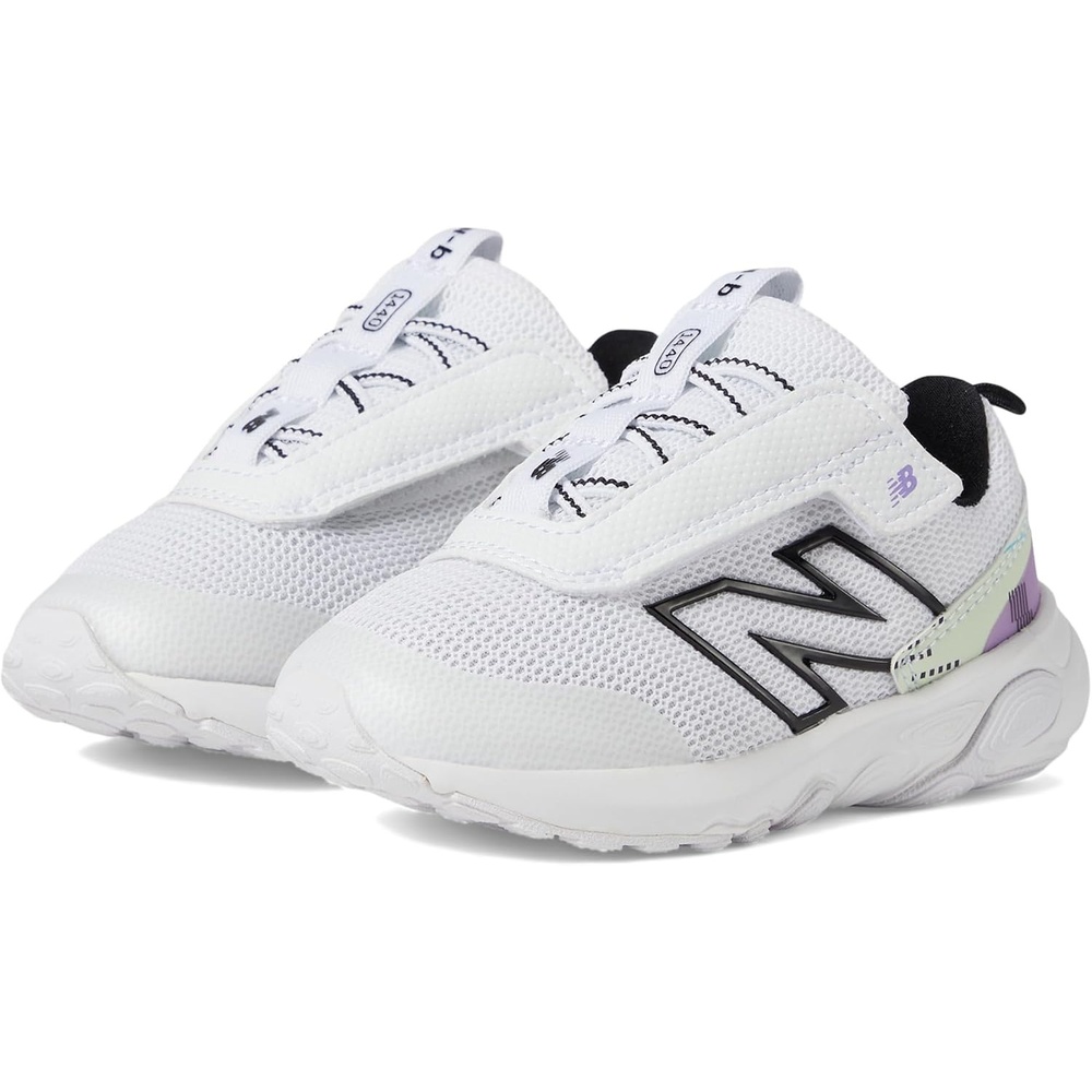 image:imageNew Balance Baby 1440 V1 Hook amp Loop Running ShoeWhiteBlackPurple Fade