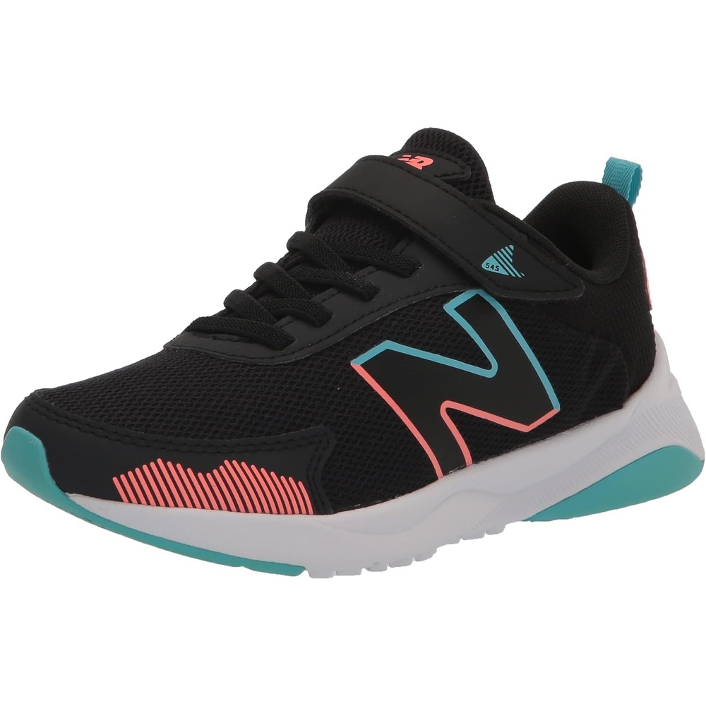image:imageNew Balance Baby Boys Dynasoft 545 V1 Bungee Lace SneakersBlackGrapefruitSummer Aqua
