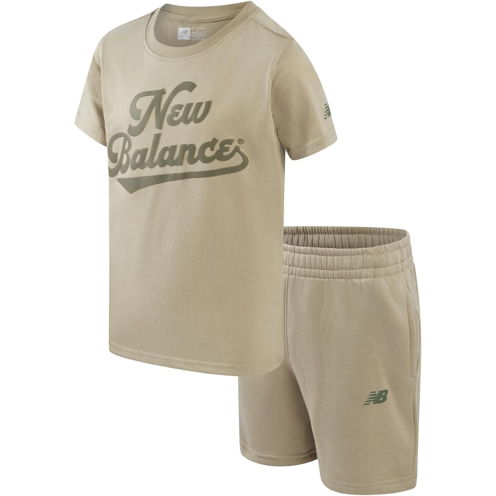 image:imageNew Balance Boys 2 Piece Workout T Shirt amp Fleece Shorts Athletic Set 812  Soft Durable Feel Sturdy Stitching Easy Movement MixandMatch Versatility Built for Busy Playground DaysOlive Green