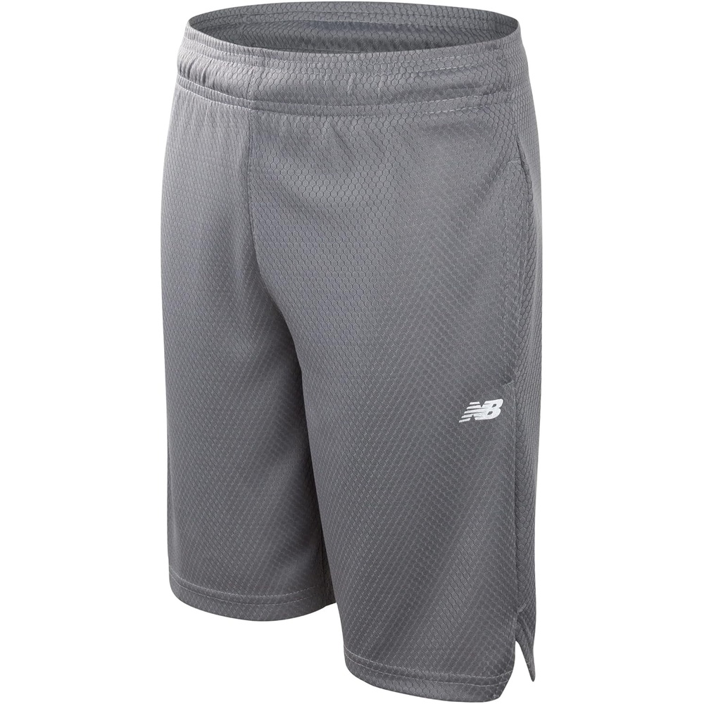 image:imageNew Balance Boys Active Shorts  Performance Gym Shorts with Pockets  Kids Mesh Athletic Shorts for Boys Size 420Gun Metal