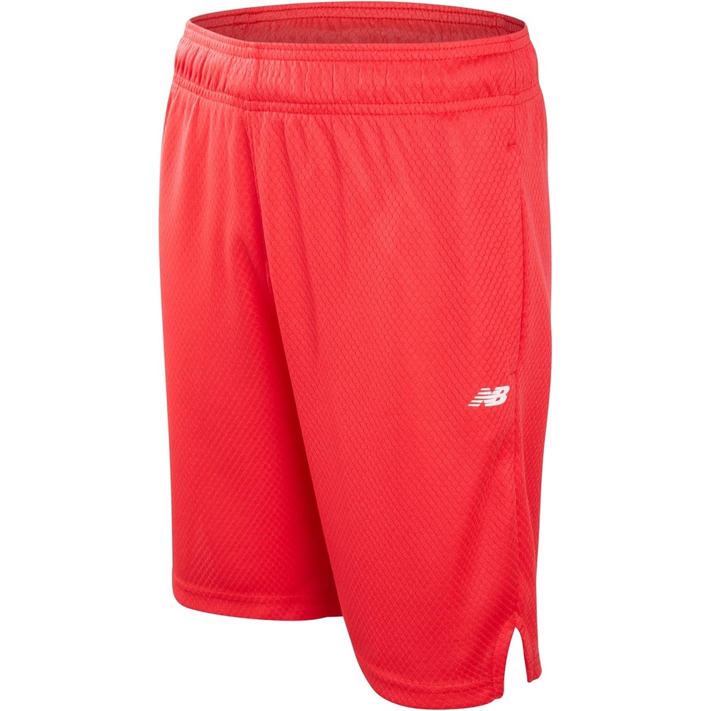 image:imageNew Balance Boys Active Shorts  Performance Gym Shorts with Pockets  Kids Mesh Athletic Shorts for Boys Size 420Red
