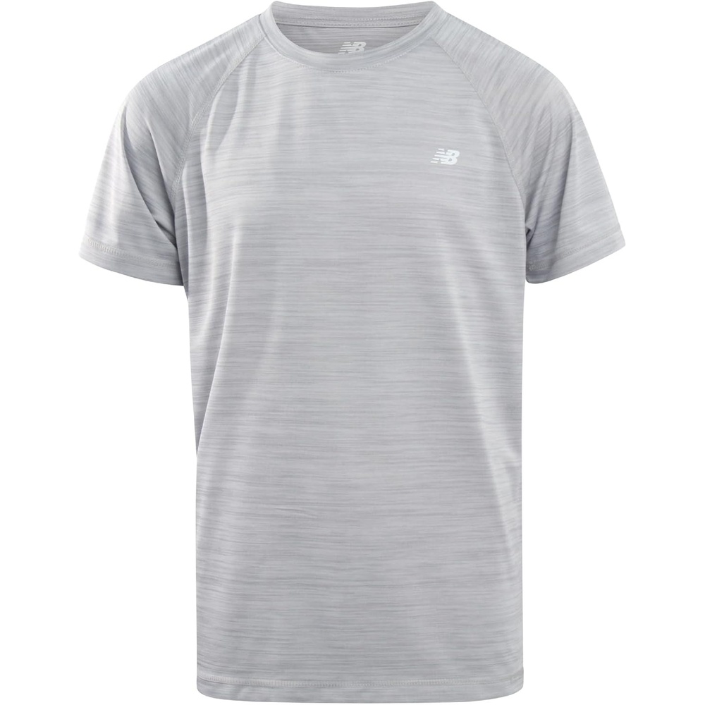 image:imageNew Balance Boys Athletic Shirts  Short Sleeve Crewneck Boys Shirts Active Performance Dri Fit Shirts for KidsRaincloud Space Dye