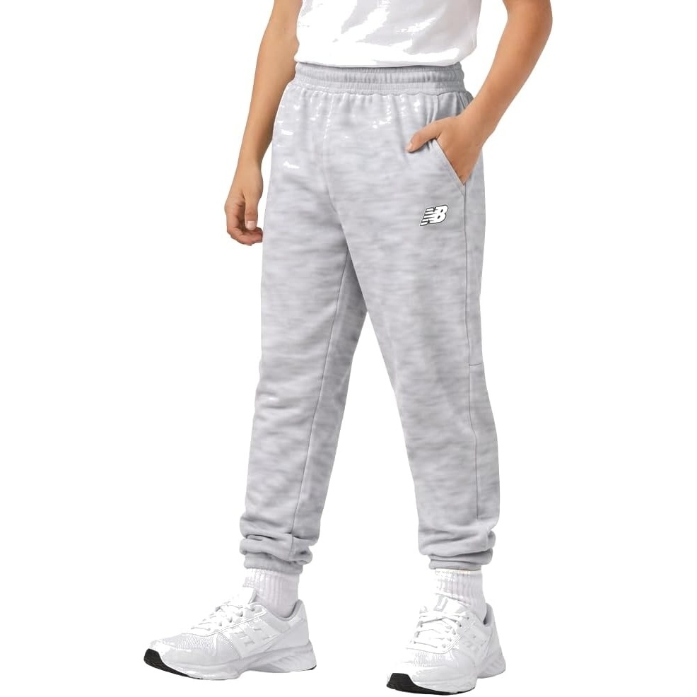 image:imageNew Balance Boys Fleece Sweatpants Joggers Drawstring amp Pockets 820  Cozy Lightweight Warmth TaperedLeg Athletic Fit Ribbed Cuffs for School Travel Practice amp Weekend WearOatmeal Heather