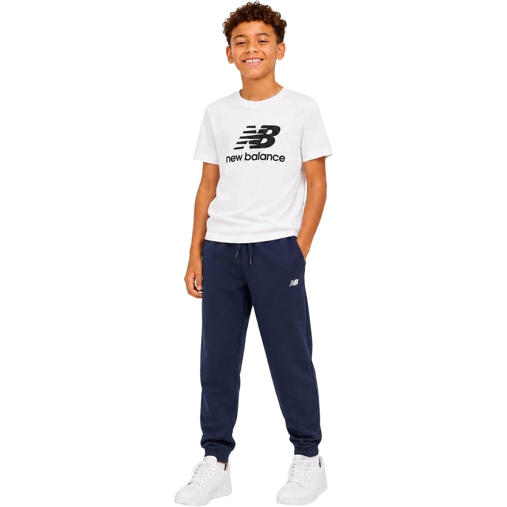 image:imageNew Balance Boys Fleece Sweatpants Joggers Drawstring amp Pockets 820  Cozy Lightweight Warmth TaperedLeg Athletic Fit Ribbed Cuffs for School Travel Practice amp Weekend WearNew Balance Navy