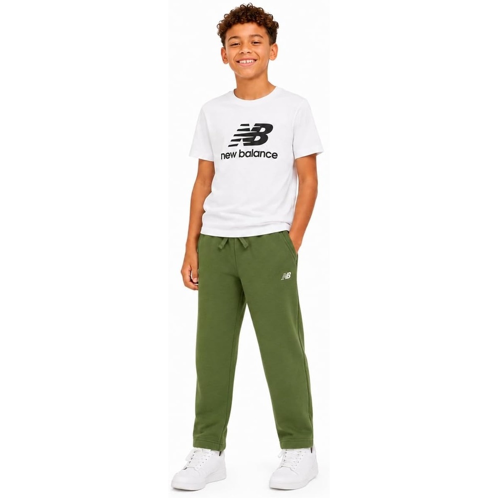 image:imageNew Balance Boys Fleece Sweatpants Joggers Drawstring amp Pockets 820  Cozy Lightweight Warmth TaperedLeg Athletic Fit Ribbed Cuffs for School Travel Practice amp Weekend WearDark Alpine Green