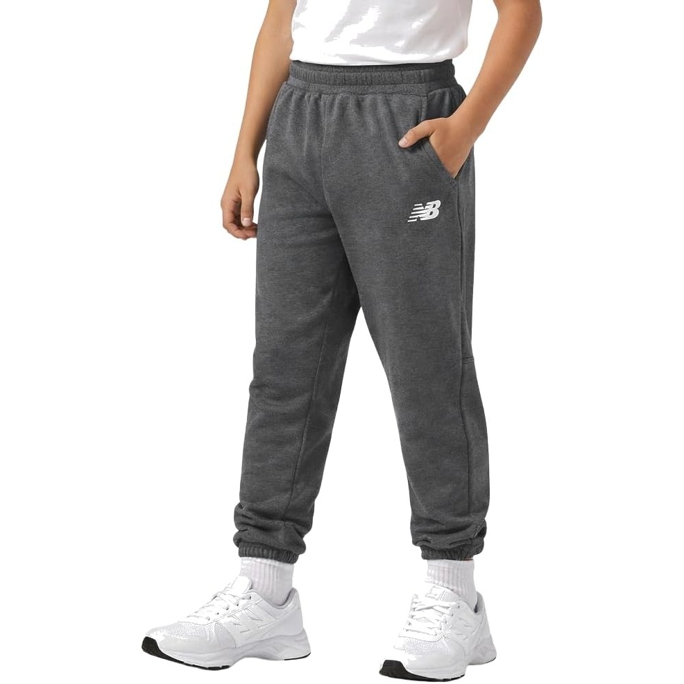 image:imageNew Balance Boys Fleece Sweatpants Joggers Drawstring amp Pockets 820  Cozy Lightweight Warmth TaperedLeg Athletic Fit Ribbed Cuffs for School Travel Practice amp Weekend WearCharcoal Heather