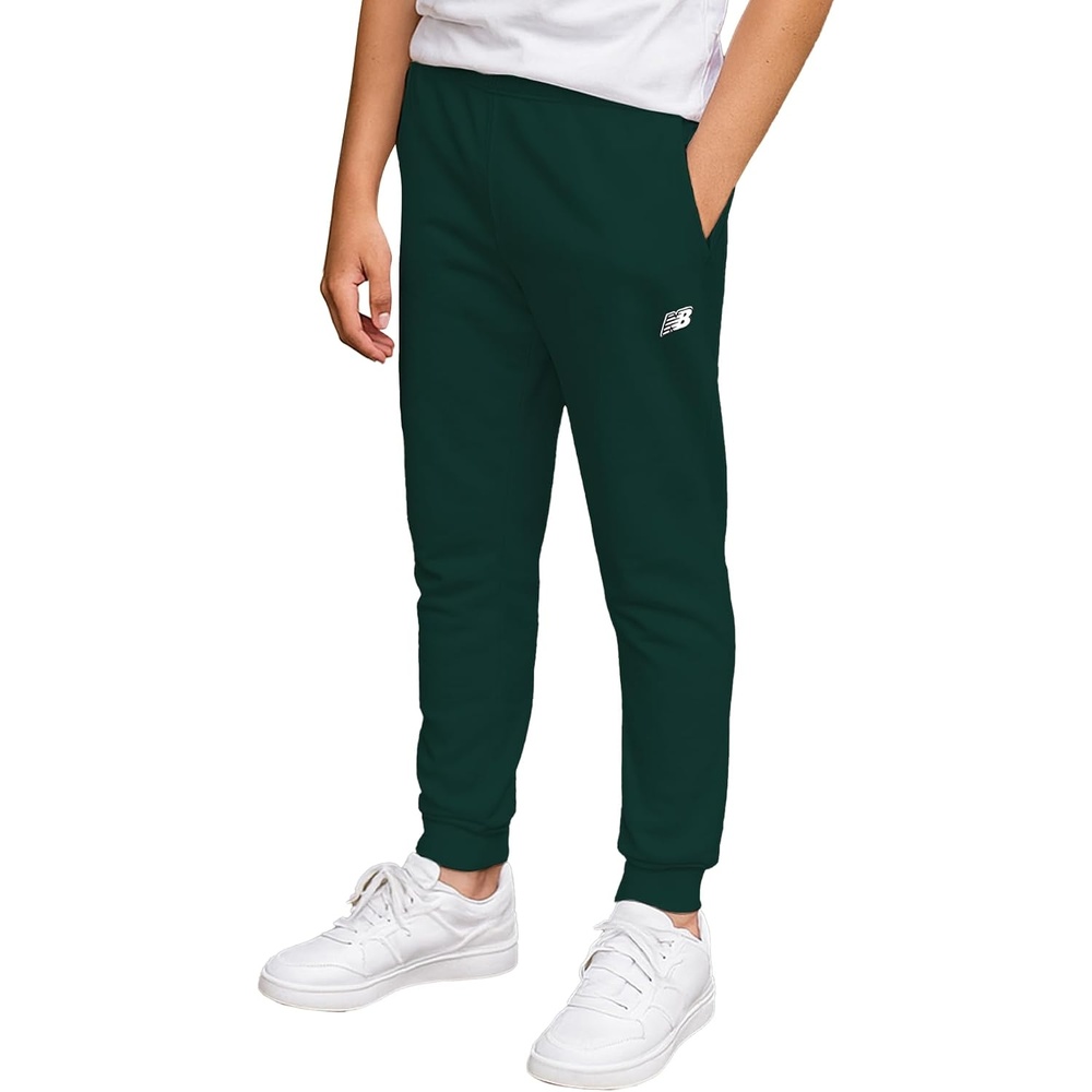 image:imageNew Balance Boys Fleece Sweatpants Joggers Drawstring amp Pockets 820  Cozy Lightweight Warmth TaperedLeg Athletic Fit Ribbed Cuffs for School Travel Practice amp Weekend WearMarsh Green