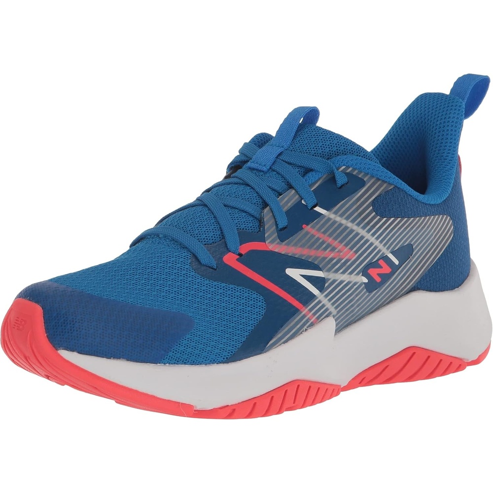 image:imageNew Balance Kids Rave Run V2 LaceUp Running ShoesSerene BlueBlue GrooveElectric Red