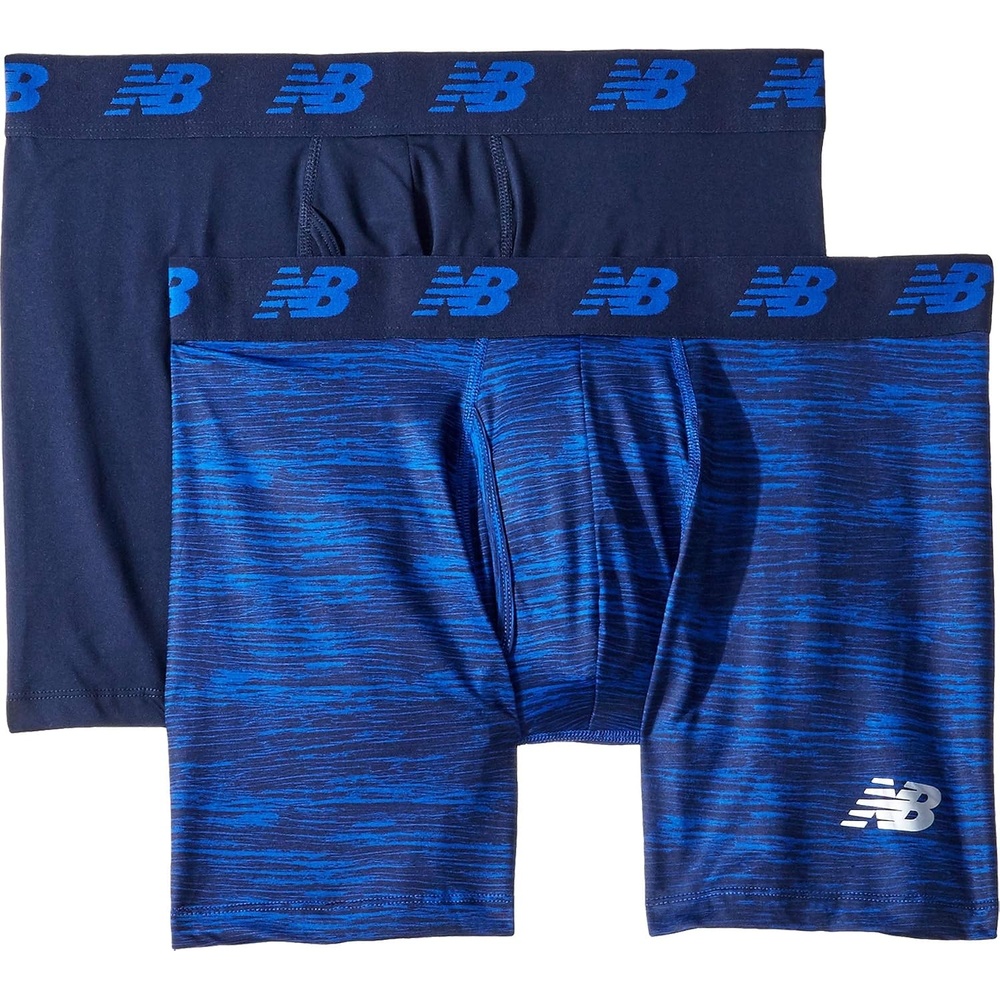 image:imageNew Balance Mens Premium Performance 6 Boxer Brief Underwear Pack of 2Pigment WoodgrainPigment