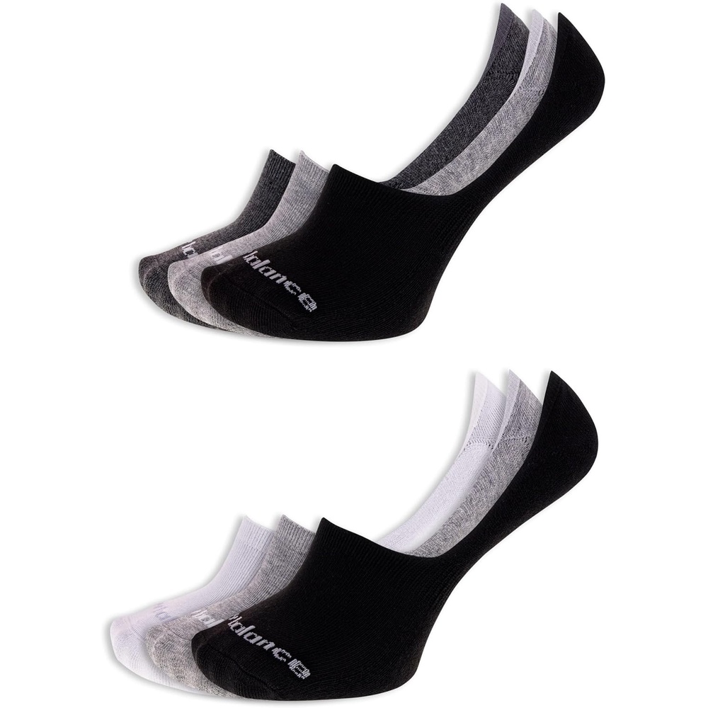 image:imageNew Balance Mens and Womens Performance Cushioned Liner Socks  6 amp 12 Pairs  Moisture WickingBlack Assorted 6 Pairs