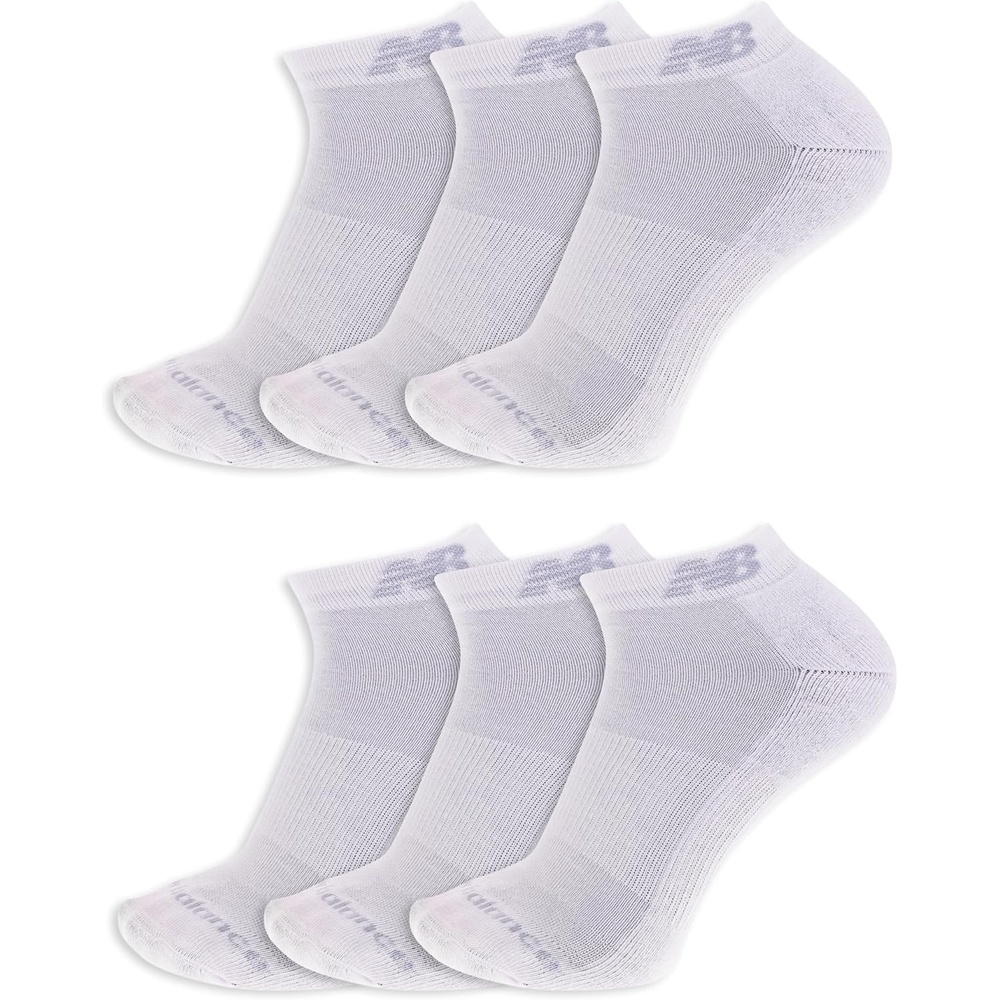 image:imageNew Balance Unisex Adult Performance Cushioned Low Cut Socks  6 amp 12 Pairs  Moisture WickingWhite 6 Pairs