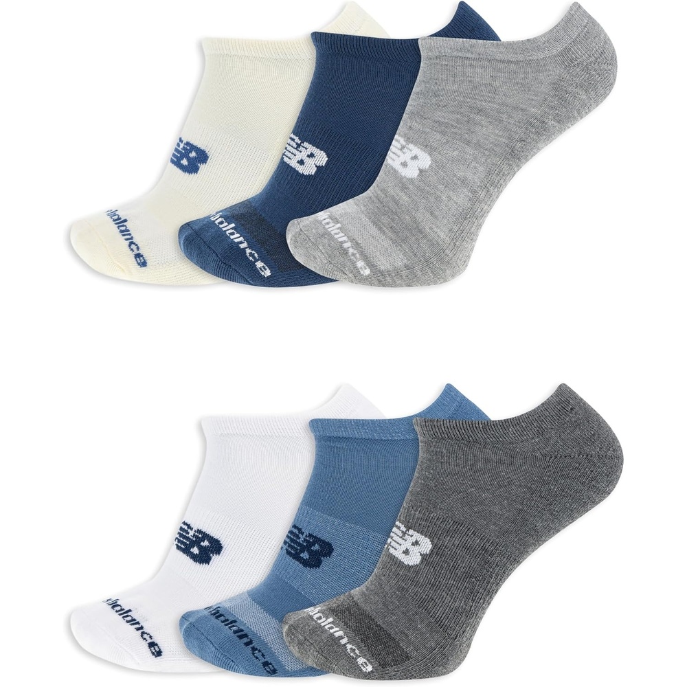 image:imageNew Balance Unisex Adult Performance Cushioned No Show Socks  6 amp 12 Pairs  Moisture WickingPink Assorted 6 Pairs