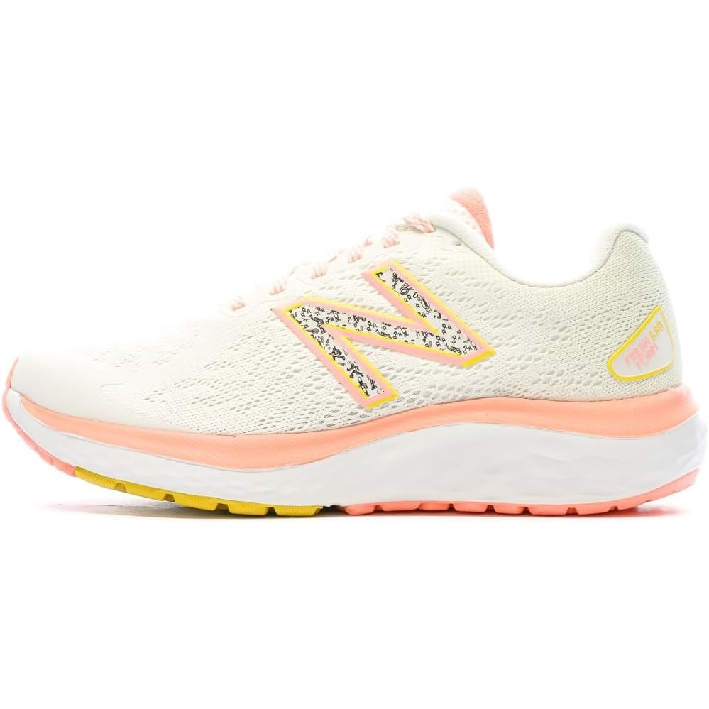 image:imageNew Balance Womens Fresh Foam 680 V7 Running ShoeWhiteGrapefruit