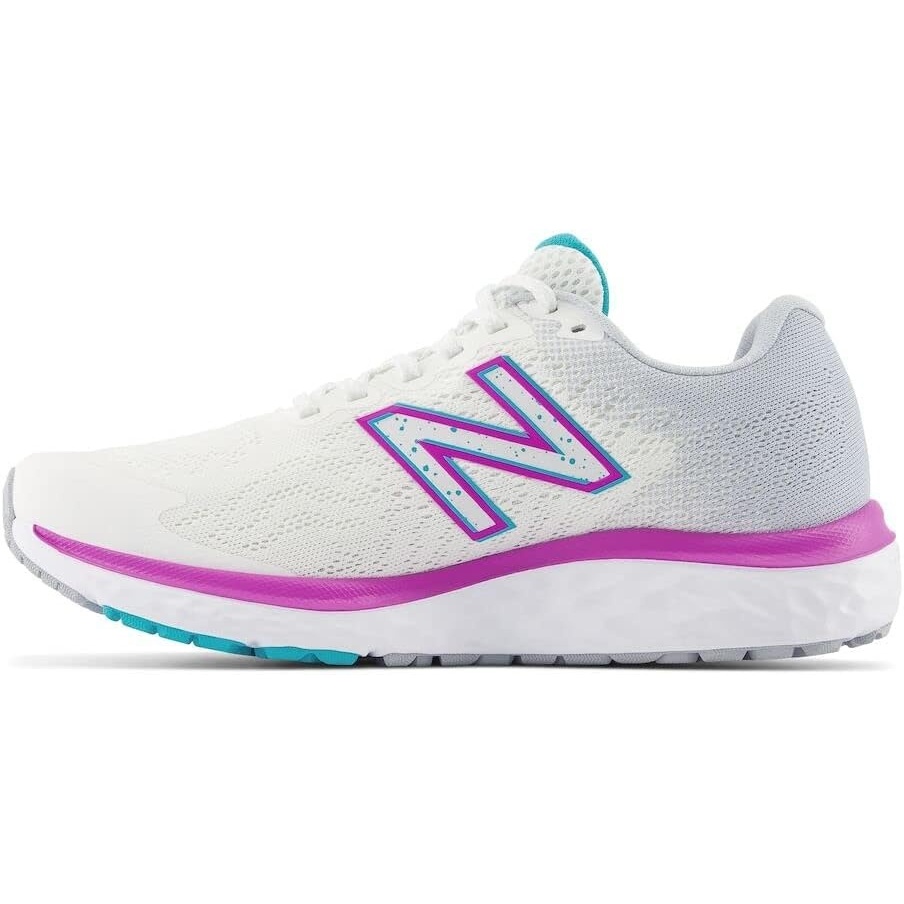 image:imageNew Balance Womens Fresh Foam 680 V7 Running ShoeWhiteQuartz GreyVirtual Blue