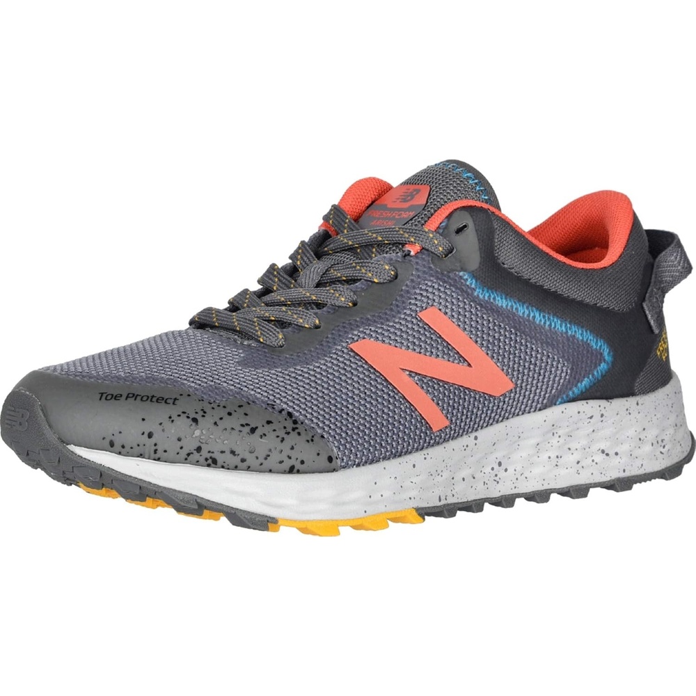 image:imageNew Balance Womens Fresh Foam Arishi Trail V1 Trail Running ShoeCastlerockVarsity GoldToro Red