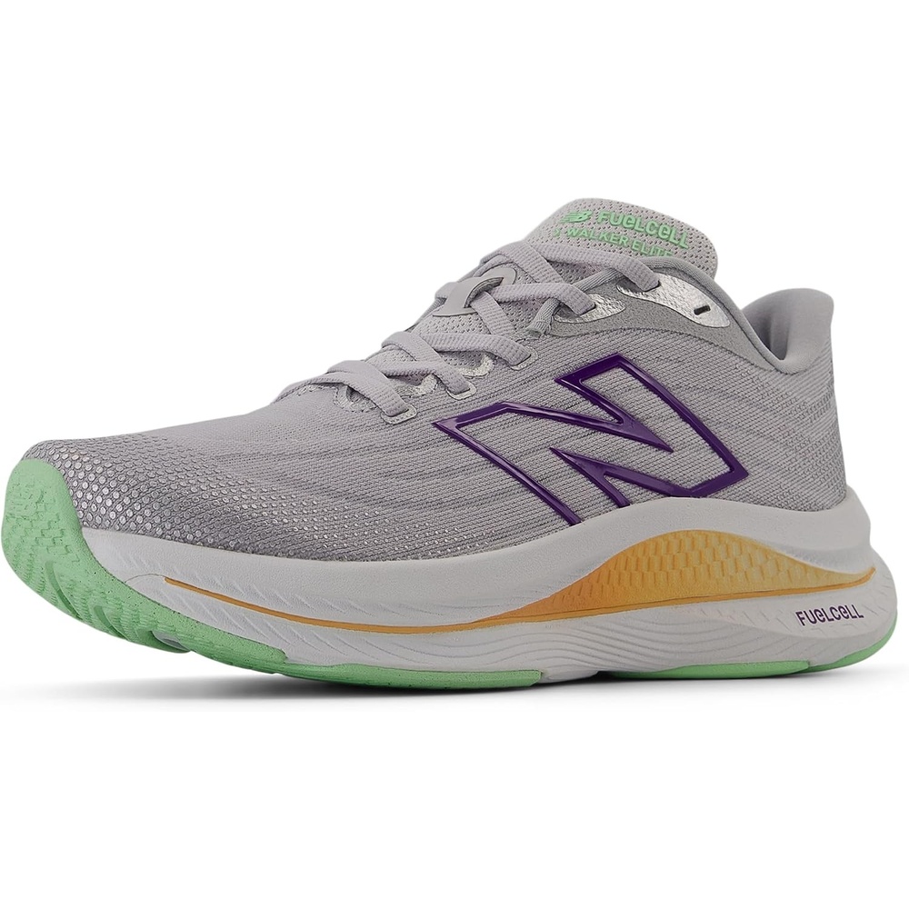 image:imageNew Balance Womens FuelCell Walker Elite V1 Walking ShoePearl GreyPrism PurpleDried Orange