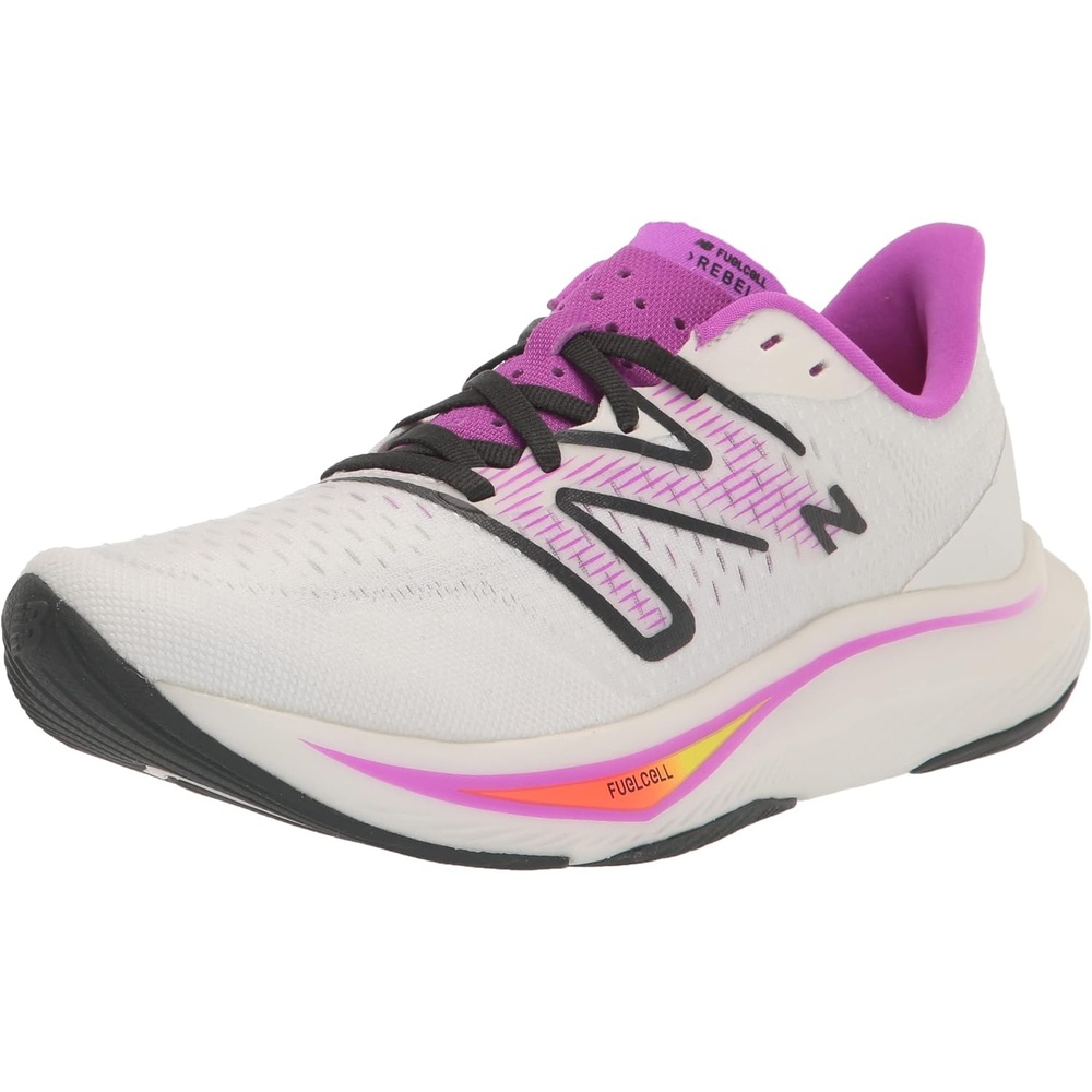 image:imageNew Balance Womens Fuelcell Rebel V3 ShoesWhiteCosmic RoseBlacktop
