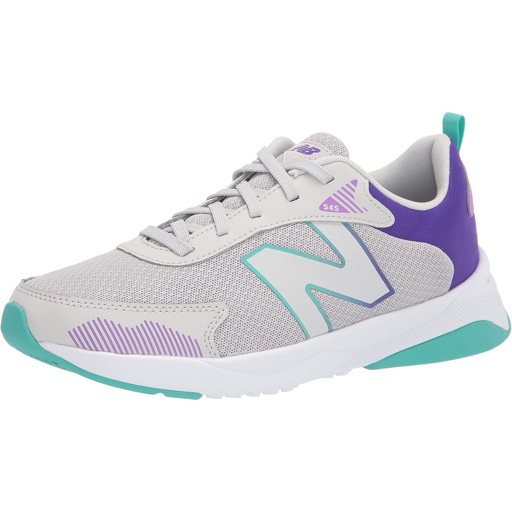 image:imageNew Balance unisexchild 545 V1 LaceupSummer FogDeep VioletSummer Jade