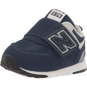 New Balance Baby Boys’ 574 New-b Hook-and-Loop Sneakers(Nb Navy/White)